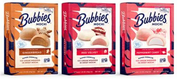 Bubbies Ice Cream Launches Limited-Edition Holiday Mochi Ice Cream Flavors