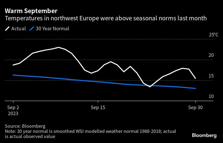 Europe’s November Gas Contract Plummets as Demand Collapses