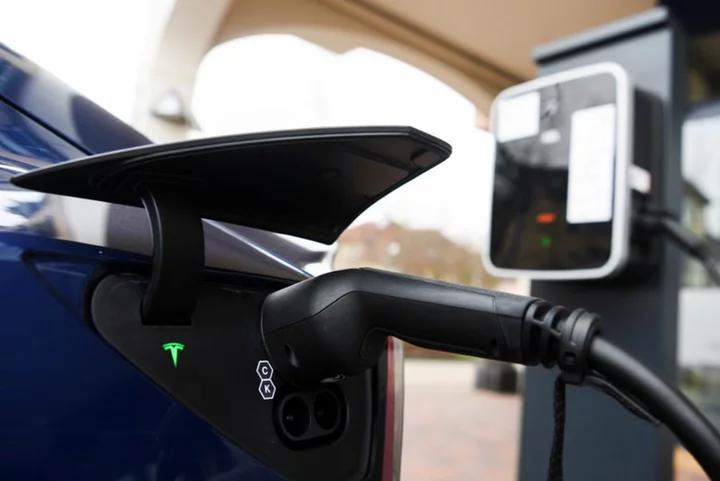 Exclusive-Texas to require state-backed charging stations to include Tesla plug