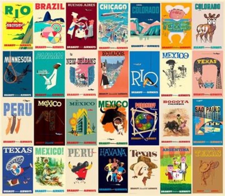 Braniff Airways Announces Release of Its Iconic Mid Century Latin America Travel Poster Collection for the First Time